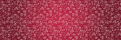 Imagem de tapete passadeira Natal Vermelho 140x40cm