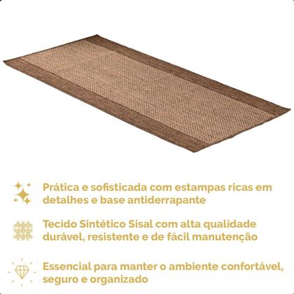 Imagem de Tapete Passadeira Sisal Antiderrapante 8,00m x 66cm