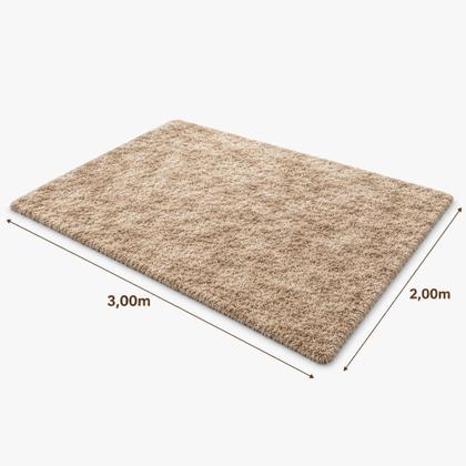 Imagem de Tapete Peludo Felpudo 3x2 Metros Grande Pelúcia Sala TV Quarto Conforto Térmico Decoração Luxo