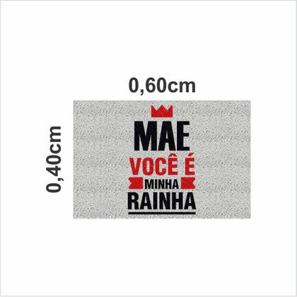 Imagem de Tapete personalizado mae você é minha rainha antiderrapante