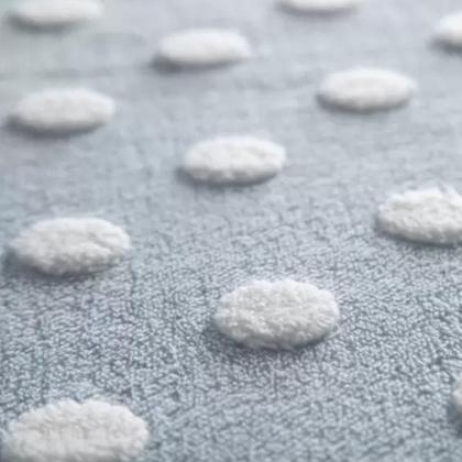 Imagem de Tapete Poá Retangular Mimo Jolitex Infantil 1 Metro Para Quarto Bebe Criança Menino Azul