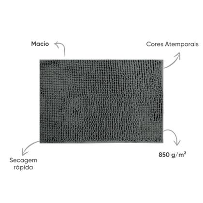Imagem de Tapete Popcorn Base Antiderrapante - Macio e Absorvente