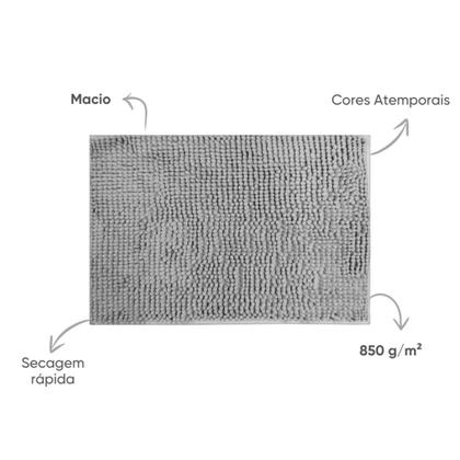 Imagem de Tapete Popcorn Base Antiderrapante - Macio e Absorvente