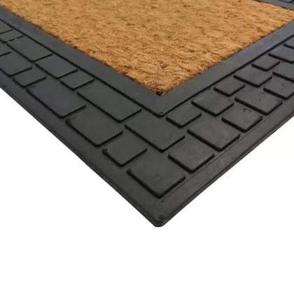 Imagem de tapete porta de entrada capacho borracha fibra de coco 40x60 prime