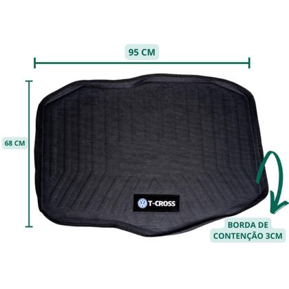 Imagem de Tapete Porta Malas Emborrachado Flexível Volks T-Cross 2020
