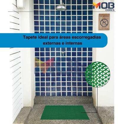 Imagem de Tapete Pra Box Banheiro Ducha Grid 5mm 60X100 Antiderrapante