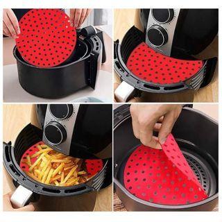 Imagem de Tapete Protetor Silicone Para Air Fryer Fritadeira Universal-REDONDO