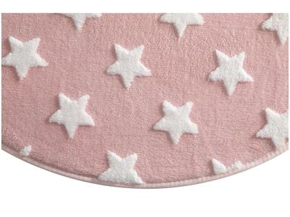 Imagem de Tapete Quarto do Bebê Mimo Redondo Macio 1,00m Estrelas Jolitex