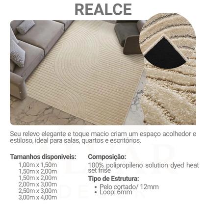Imagem de Tapete Quarto E Sala - Cor Areia - Tamanho 250 X 300 Cm - Relevo Texturizado Sala