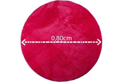 Imagem de Tapete Redondo 0,80cm  Quarto Sala Escritório Pelo Macio.