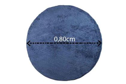 Imagem de Tapete Redondo 0,80cm  Quarto Sala Escritório Pelo Macio.