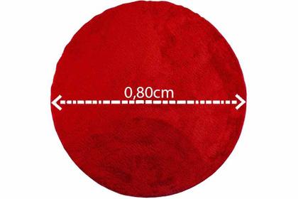 Imagem de Tapete Redondo 0,80cm  Quarto Sala Escritório Pelo Macio.
