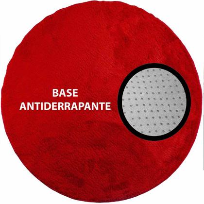 Imagem de Tapete Redondo 0,80cm  Quarto Sala Escritório Pelo Macio.