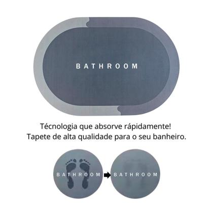 Imagem de Tapete Redondo ul Bathroom Antiderrapante Banho Box Casa