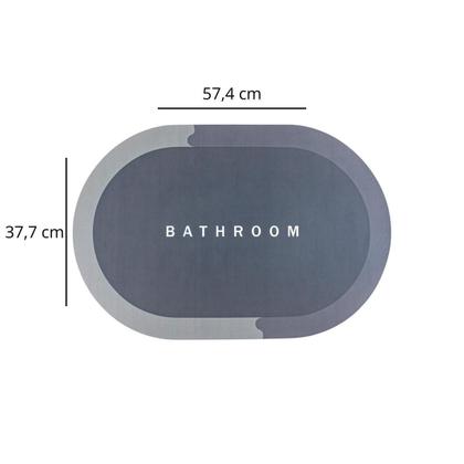 Imagem de Tapete Redondo ul Bathroom Antiderrapante Banho Box Casa