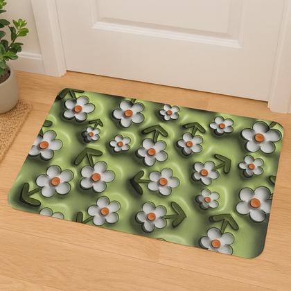 Imagem de Tapete Retangular Absorvente e Antiderrapante para Banheiro 38x58cm Tapete de Piso Macio, Lavável e Confortável para Lavabo e Área Molhada