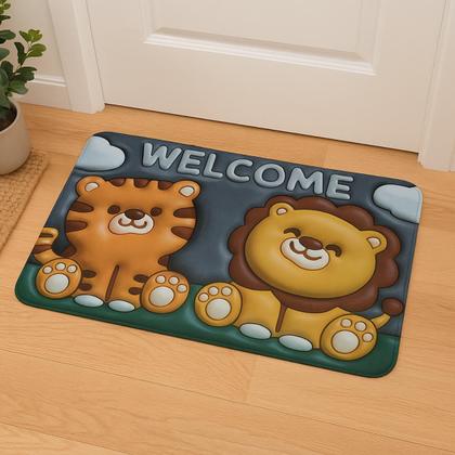 Imagem de Tapete Retangular Absorvente e Antiderrapante para Banheiro 38x58cm Tapete de Piso Macio, Lavável e Confortável para Lavabo e Área Molhada