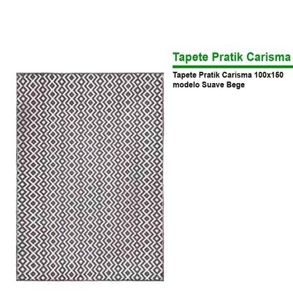 Imagem de Tapete Retangular Sala E Quarto Pratik Carisma 100x150 cm