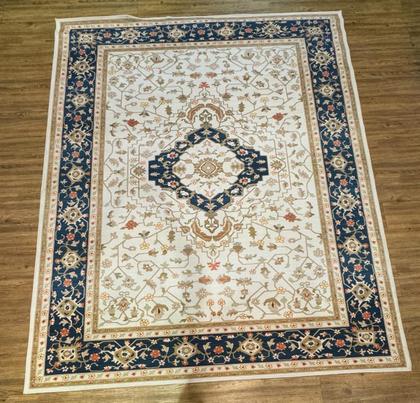 Imagem de Tapete Sala 240X300 Cm Classico Oriental Bege Borda ul