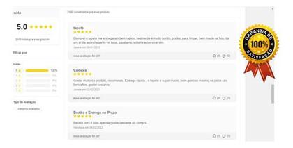 Imagem de Tapete Sala Felpudo Peludo Mesclado Bege 140 X 200 Cm