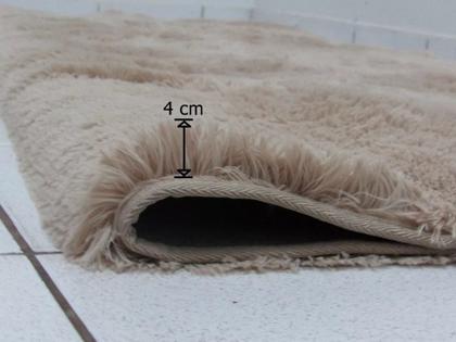 Imagem de Tapete Sala Grande Peludo 2,40 X 2,00 Tapete Felpudo Macio Bege Liso