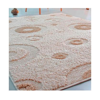 Imagem de Tapete Sala Jazz 200 x 250 cm Alto e Baixo Relevo 01 Perola Infantil Quarto Peludo Felpudo Luxo Moderno Estilo Fofinho Shaggy Confort Requinte Macio