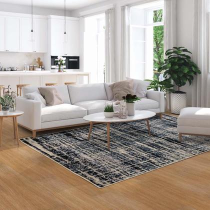 Imagem de Tapete Sala Jeri Estonado ul Agua 200X250 Cm Anti Acaro