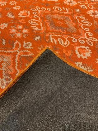 Imagem de Tapete Sala Oriental 150X200 Cm Laranja Tijolo Sem Pelo