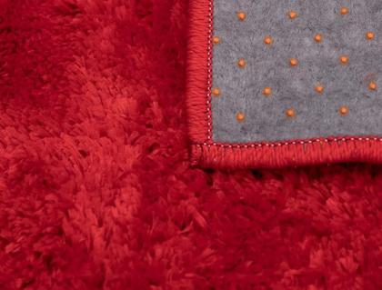 Imagem de Tapete Sala Quarto Antiderrapante Macio Apolo Felpudo Pelo Baixo 1,50 x 2,00 Vermelho