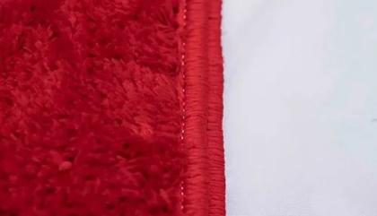 Imagem de Tapete Sala Quarto Antiderrapante Macio Apolo Felpudo Pelo Baixo 1,50 x 2,00 Vermelho