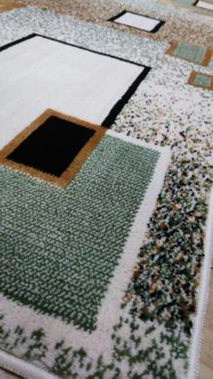 Imagem de Tapete sala quarto Rayza 300 X 200 Tipo Belga Antiderrapante Quadrados