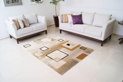 Imagem de Tapete sala quarto Rayza 300 X 200 Tipo Belga Antiderrapante Quadrados