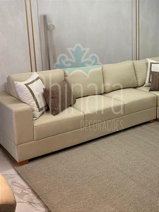 Imagem de Tapete Sala / Quarto Sisal Sintético Bege Vitale 11 - Ideal para Decoração