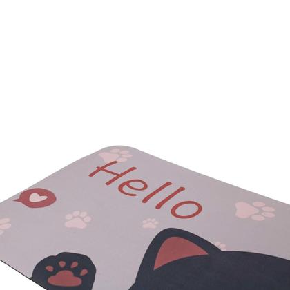 Imagem de Tapete Secagem Rapida Retangular Estampado :Gato