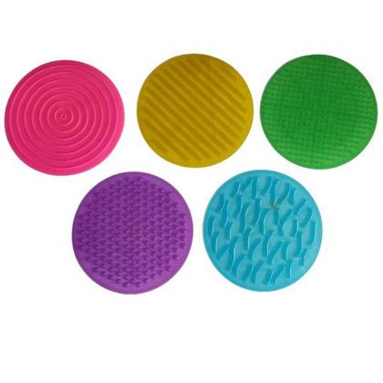 Imagem de Tapete Sensorial Estímulo E Diversão Tátil Texturas Para Autista 5pç