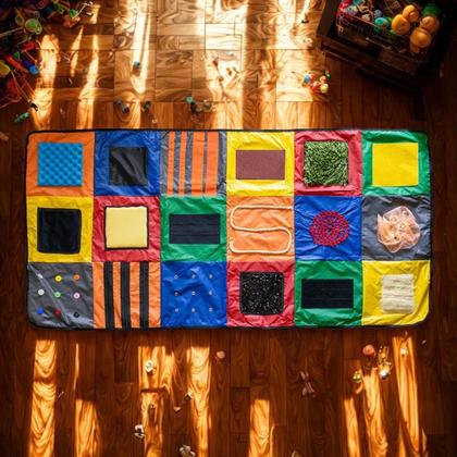Imagem de Tapete Sensorial Gigante Autismo Texturas e Estímulos