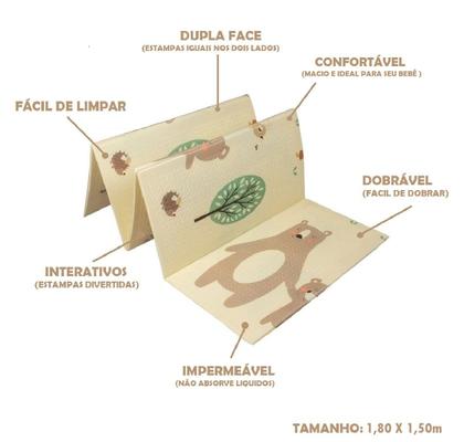 Imagem de Tapete Tatame Urso Infantil Emborrachado Dupla Face 6mm