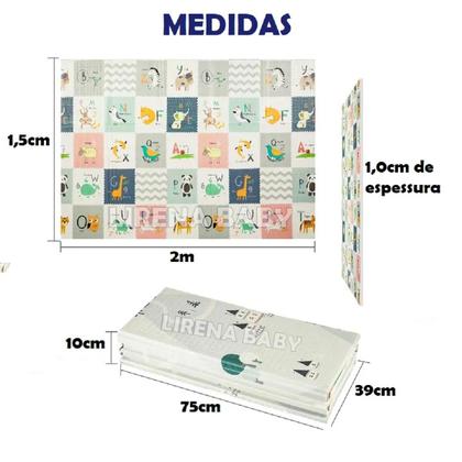 Imagem de Tapete Térmico Grande Infantil Educativo Para Bebê 2 X 1,5