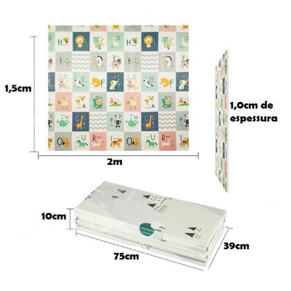 Imagem de Tapete Térmico Grande Infantil Educativo Para Bebê 2 X 1,5