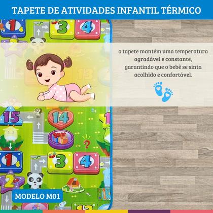 Imagem de Tapete Térmico Infantil Portátil Para Atividades Bebês M01