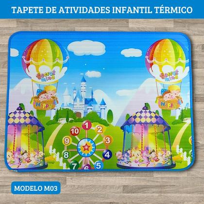 Imagem de Tapete Térmico Infantil Portátil Para Atividades Bebês M03