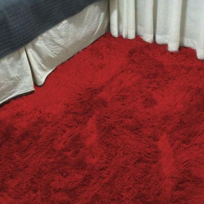 Imagem de Tapete Verão para Quarto e Sala 200x140 Pelo Alto Vermelho Casen