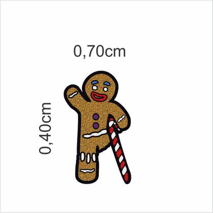Imagem de Tapete vinil biscoito bolacha no formato decorativo.