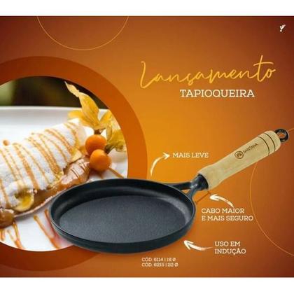 Imagem de Tapioqueira De Ferro Fundido Redonda Diâmetro 18cm