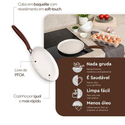 Imagem de Tapioqueira Panquequeira Smart Plus 22cm Antiaderente Brinox