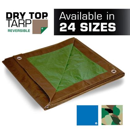 Imagem de Tarp Dry Top 12020 Medium Duty 6x6m 3,0 onças/pés quadrados marrom/verde