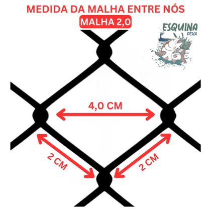 Imagem de Tarrafa com corrente malha 2,0 com 18 metros de roda (fio 0,40mm