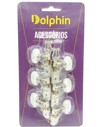 Imagem de Tarraxa DOLPHIN Pino Fino Cromada para violão cordas de aço