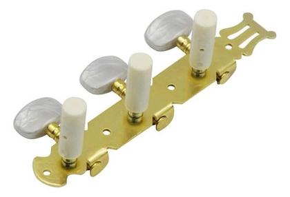 Imagem de Tarraxa P/ Violão Pino Grosso Dourada / Branco Myth 1229