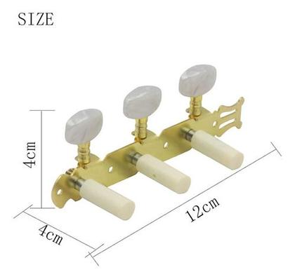 Imagem de Tarraxa P/ Violão Pino Grosso Dourada / Branco Myth 1229